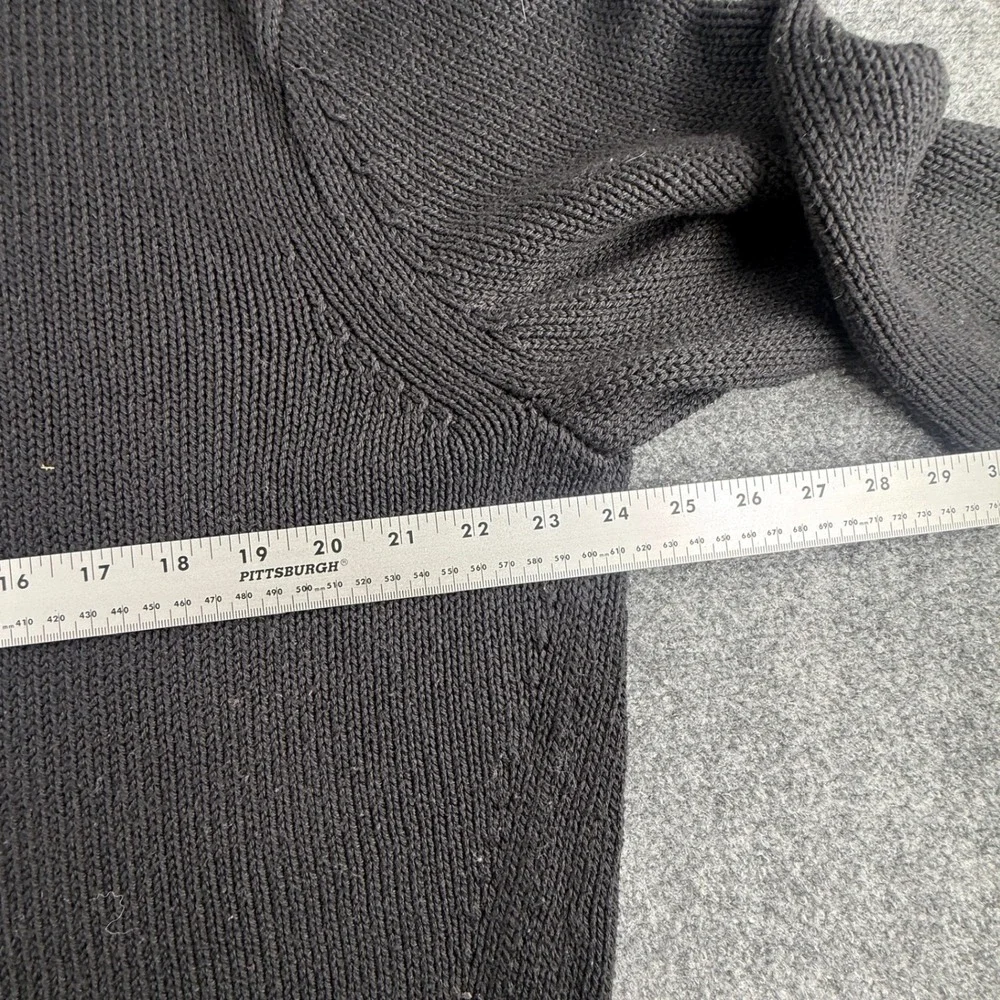 Banana Republic Mens Black Shaker Stitch Crew Neck Sweater Size S Cotton Blend